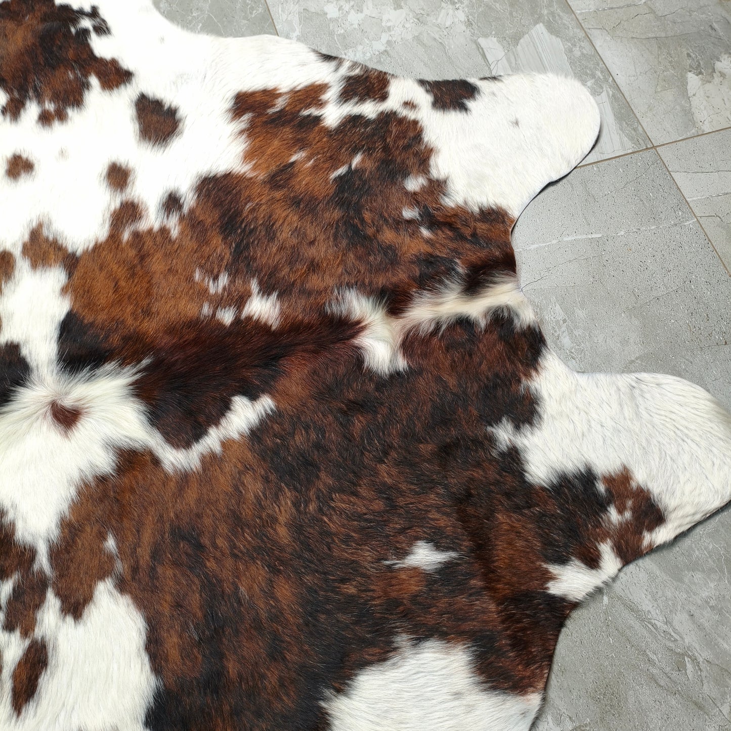 Tapete Bovino Natural Exótico TRICOLOR Linha Premium I Peça Rara EXC930 I 2,47x2,31m