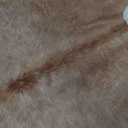 Tapete de couro de boi bege claro BC984 — foto real 2
