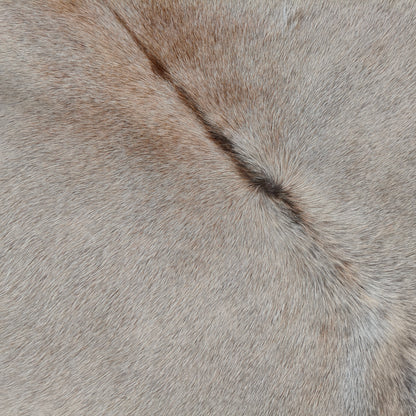 Tapete de couro de boi natural cinza e branco pelo curto macio GR1037 — foto real 2