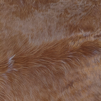 Tapete de couro de boi bege e branco BE967 — foto real 2