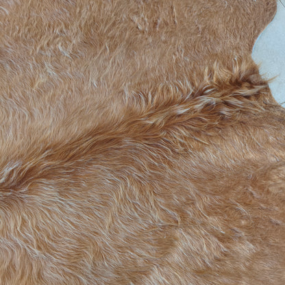 Tapete de couro de boi marrom gold BC991 — foto real 2