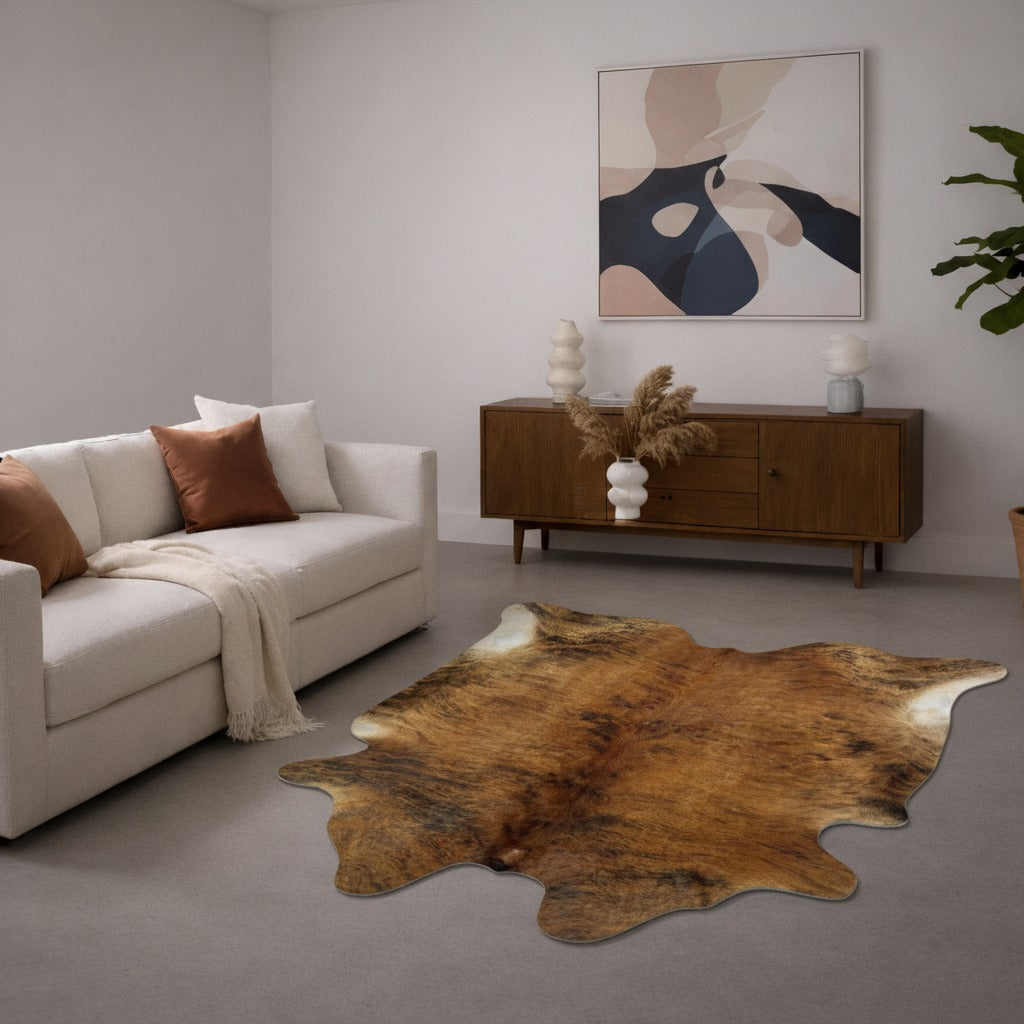 Tapete Bovino Natural Brazino Escuro I BZE347 I 2,01 x 2,18 m