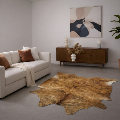 Tapete Bovino Natural Brazino Escuro I BZE352 I 1,98 x 1,88 m