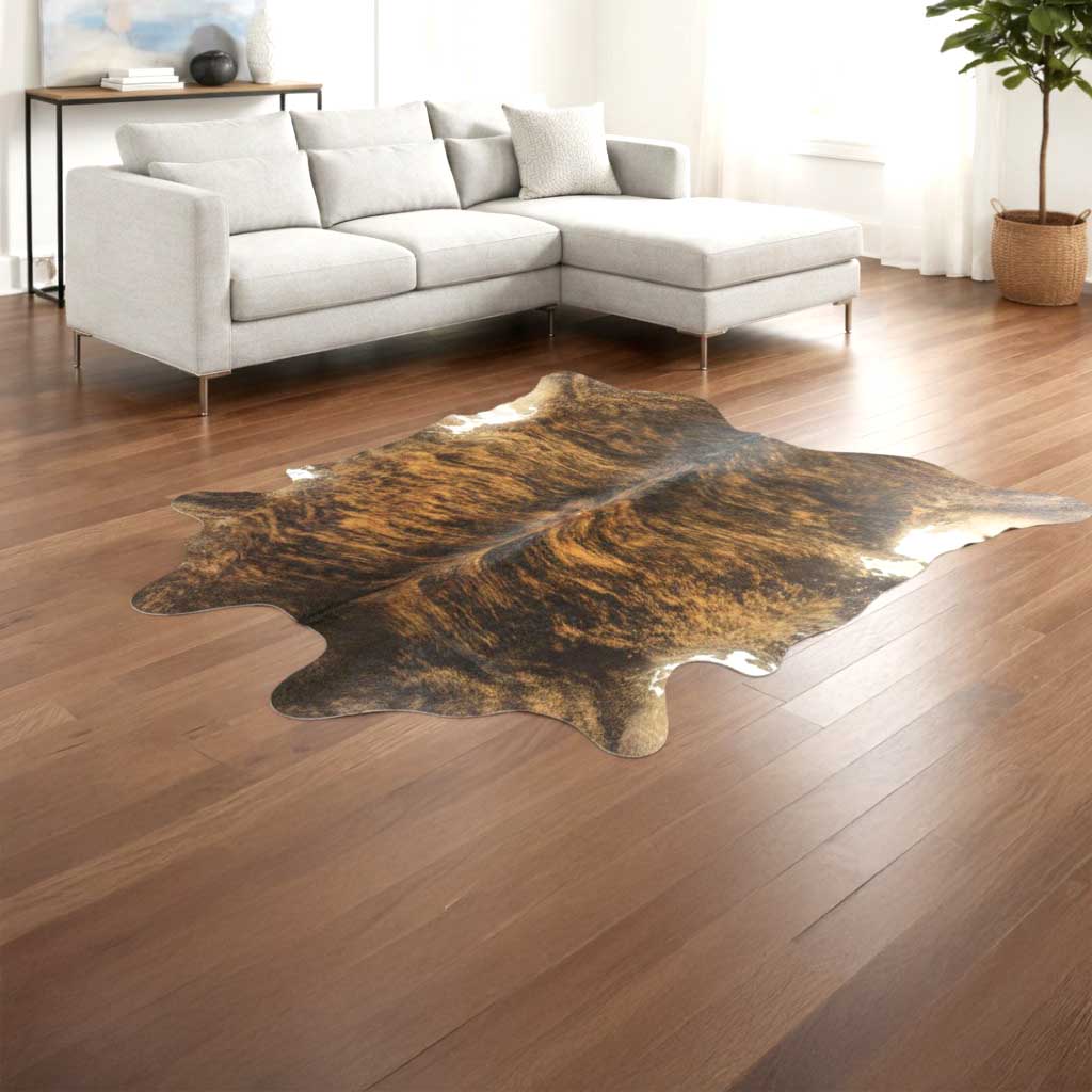 Tapete Bovino Natural Brazino Escuro I BZE368 I 2,21 x 2,26m