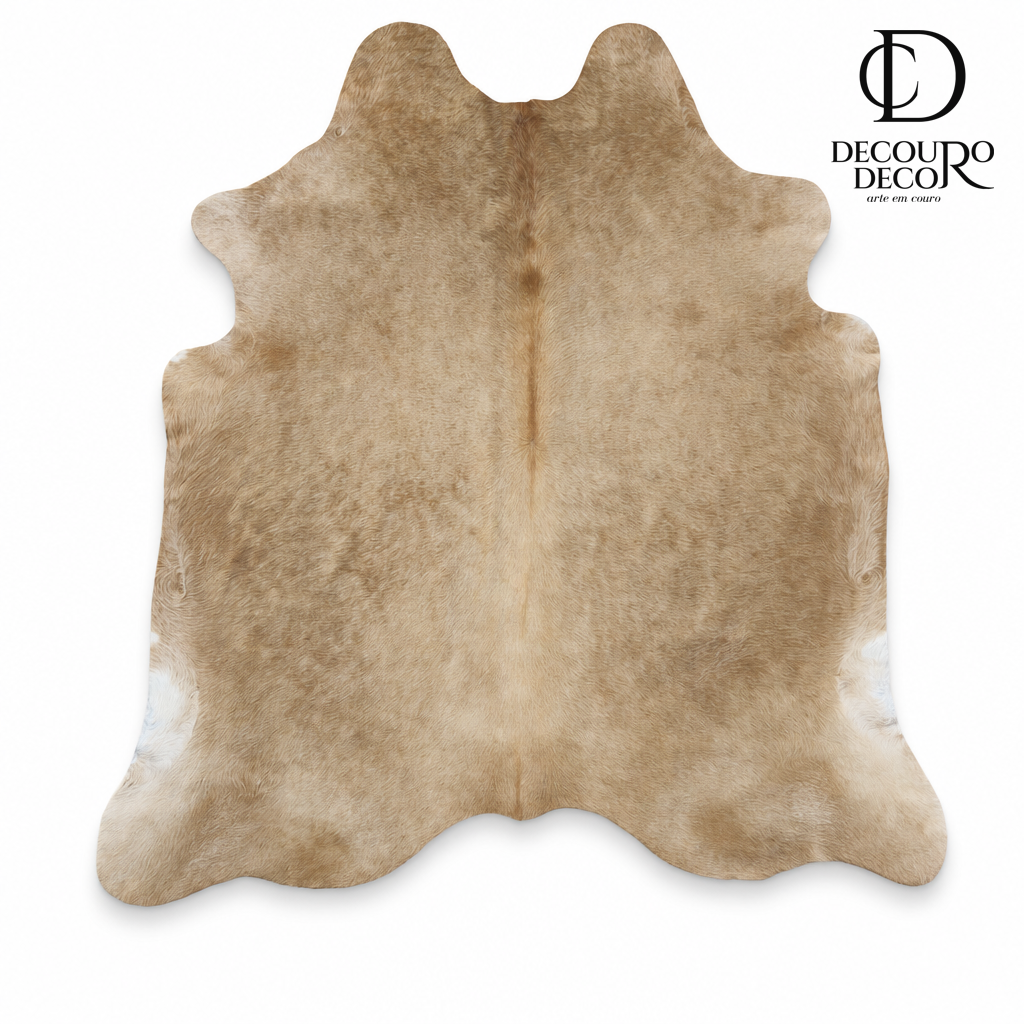 Tapete Bovino Natural Bege Claro BC804