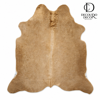 Tapete Bovino Natural Bege Claro Caramelo BC805