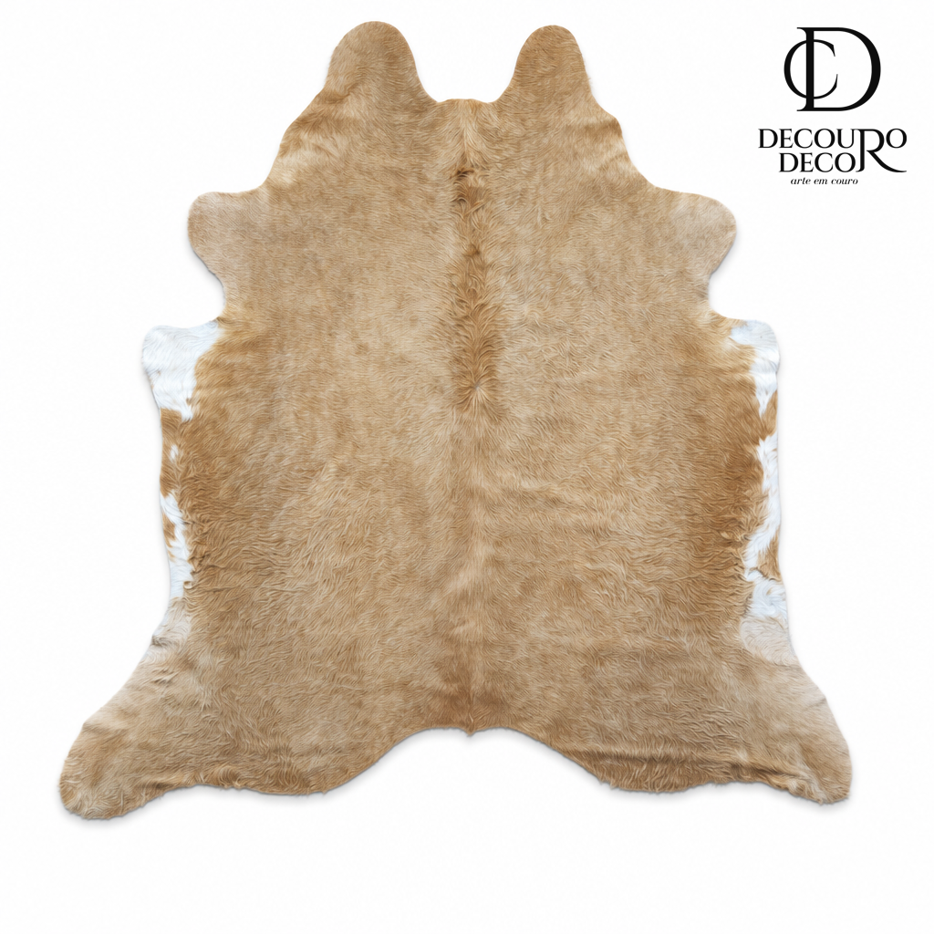 Tapete Bovino Natural Bege Claro BC813