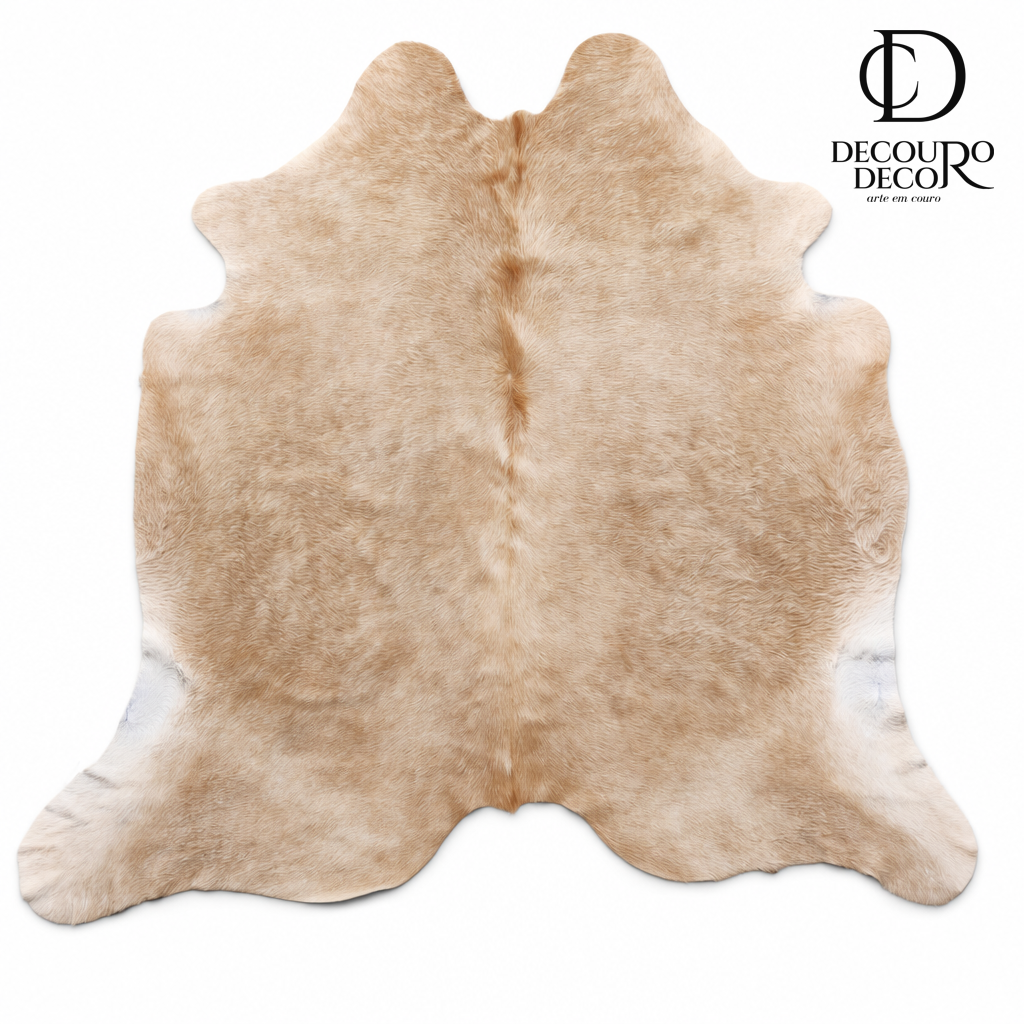 Tapete Bovino Natural Bege Escuro BC832