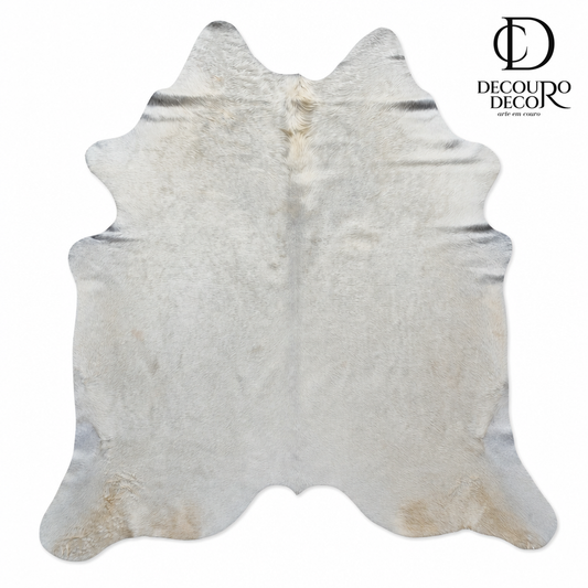 Tapete Bovino Natural Branco BR821
