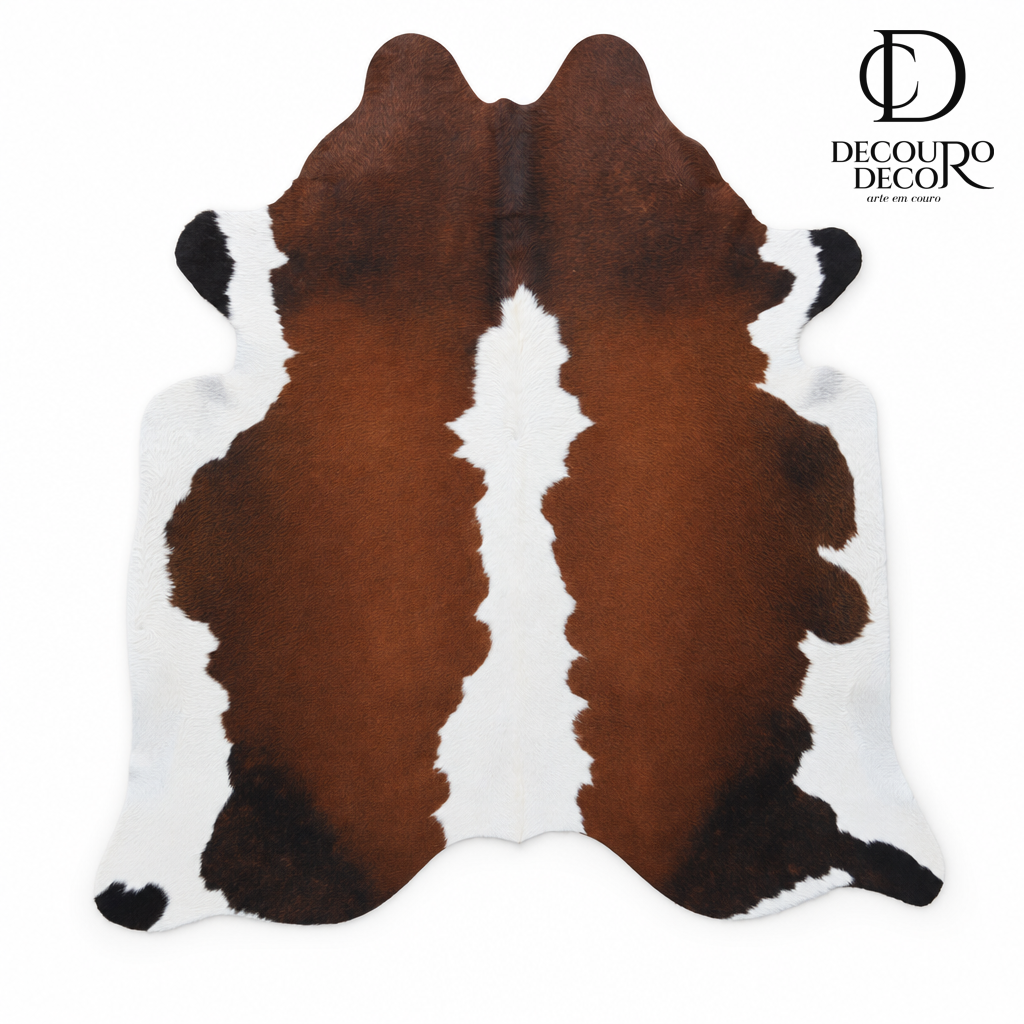 Tapete Bovino Natural Exótico Tricolor EXC831