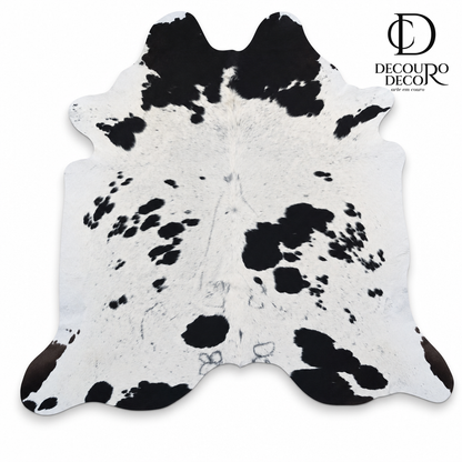 Tapete Bovino Natural Preto e Branco PB809