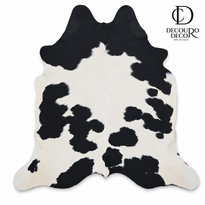 Tapete Bovino Natural Preto e Branco PB819