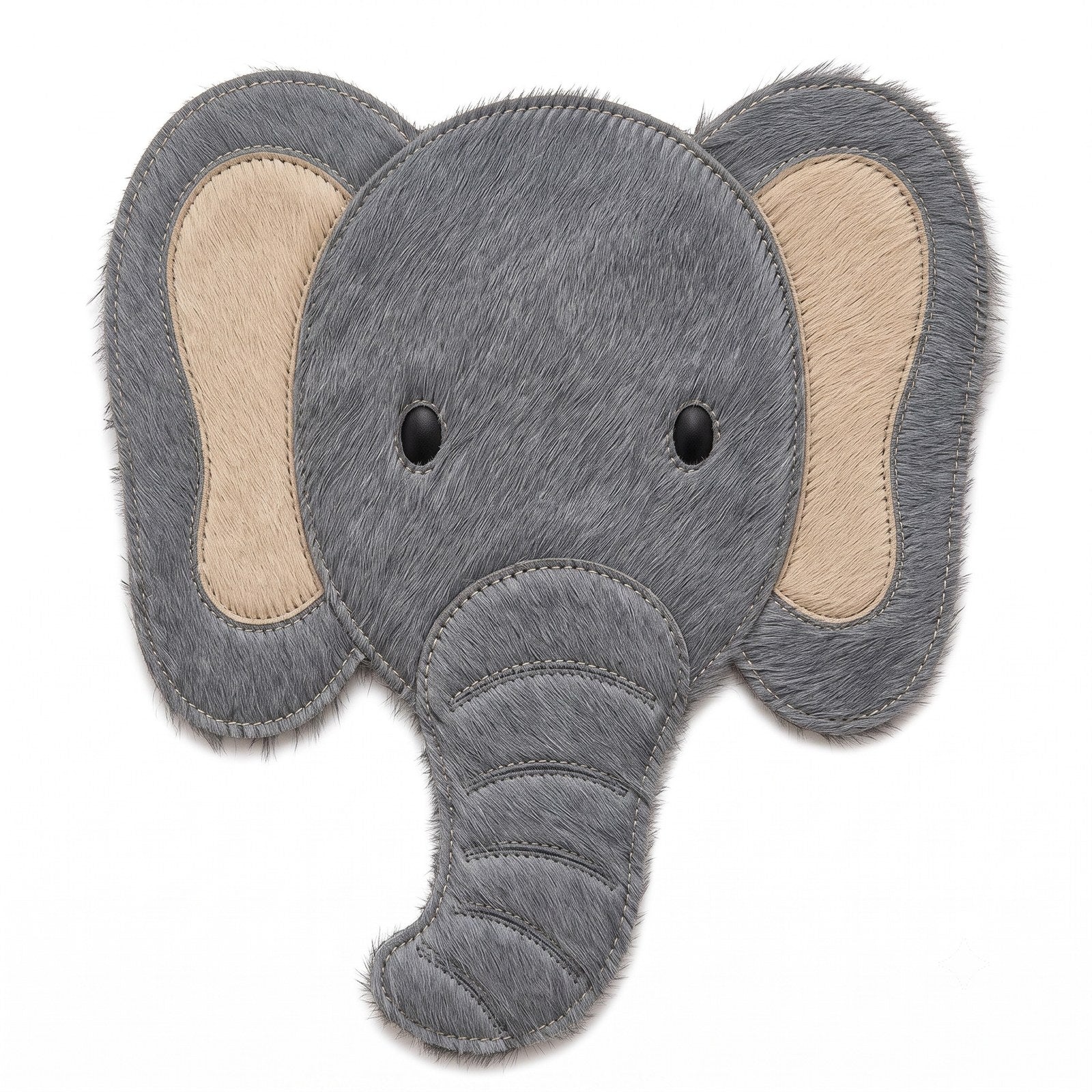 Tapete Infantil Elefante em Couro Bovino 100% Natural – Feito à Mão
