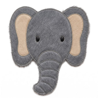 Tapete Infantil Elefante em Couro Bovino 100% Natural – Feito à Mão