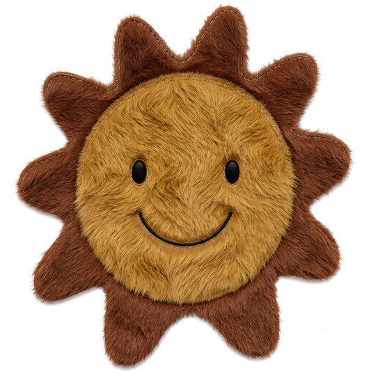 Tapete Infantil Sol Sorridente em Couro Bovino 100% Natural – Feito à Mão