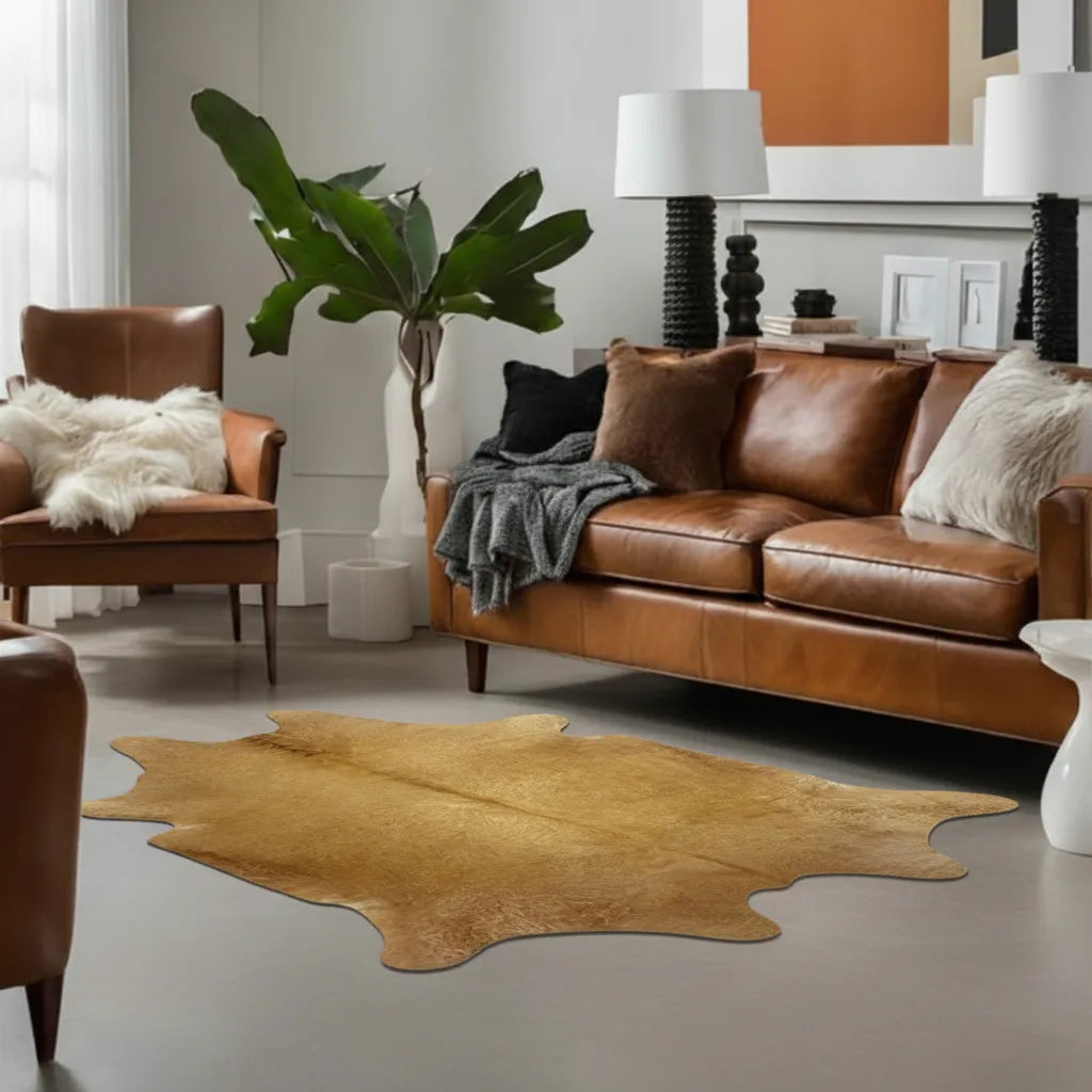 Tapete Bovino Natural Vermelho e Branco I VB070 I 2,32 x 2,12m