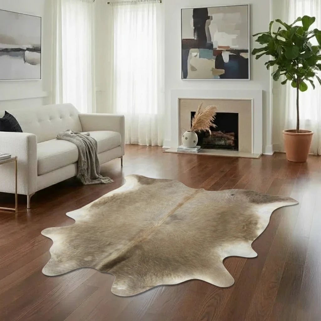 Tapete Bovino Natural Champagne I CH022 I  1,98 x 1,84m