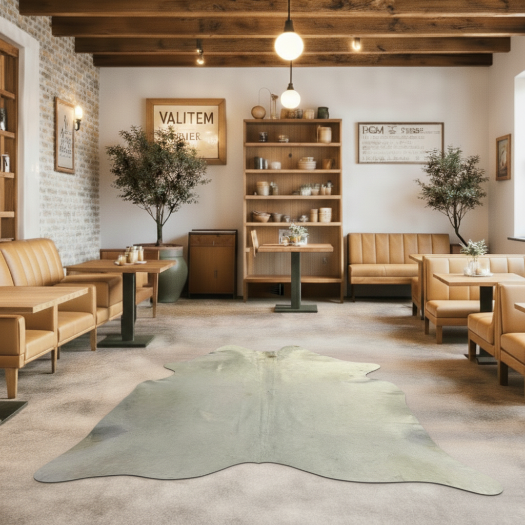 Tapete Bovino Natural Branco I B012 I 2,16 x 1,98m