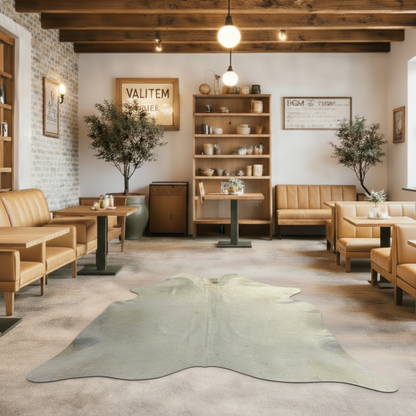 Tapete Bovino Natural Branco I B012 I 2,16 x 1,98m