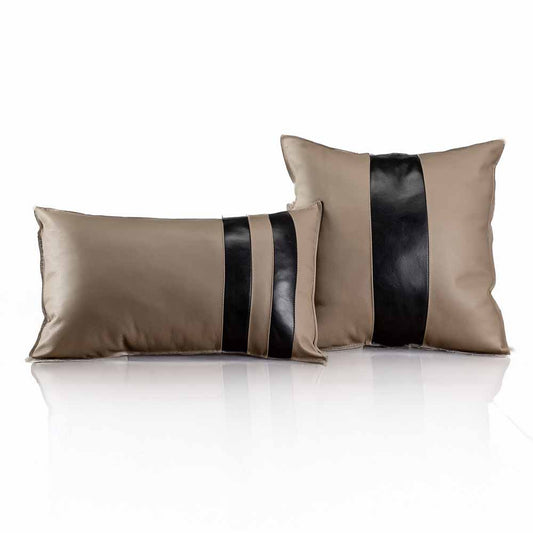 Conjunto com 02 Almofadas Magna em Couro Legítimo