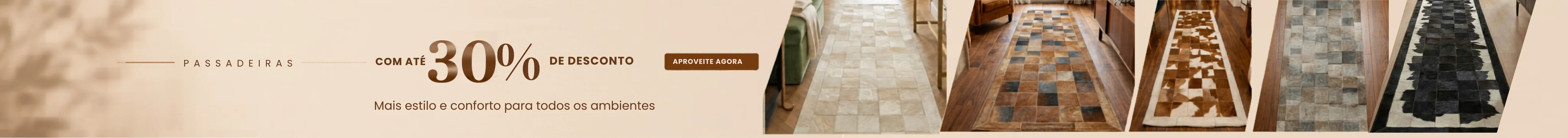 Passadeiras de Couro com até 30% OFF